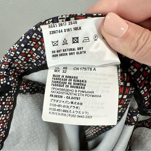 Prada Geometric Print Straight Leg Trousers - Picture 10 of 11